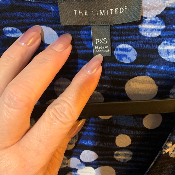 The Limited Navy and White Dot 3/4 Sleeve Dress - Picture 4 of 5